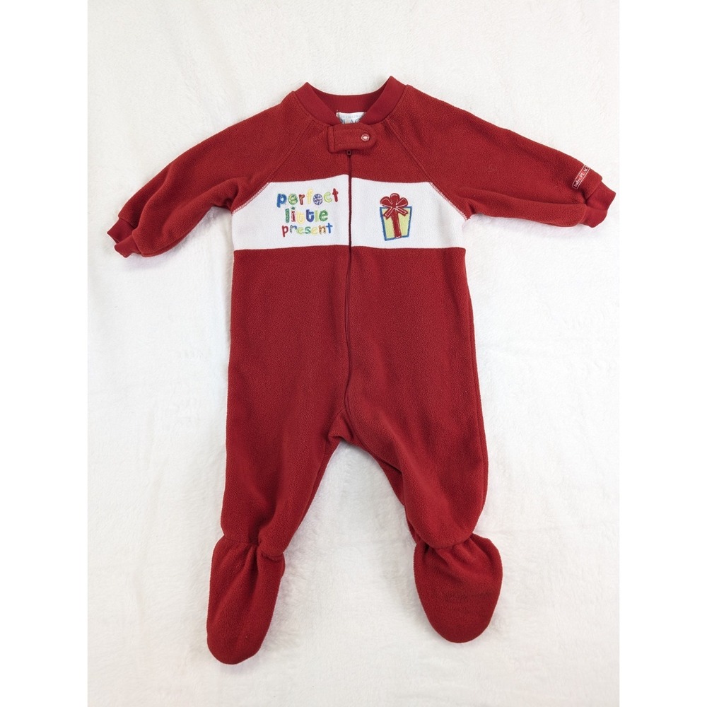 The Children's Place Footie Pajamas 6-9 Months Red Retro Y2K Perfect Present